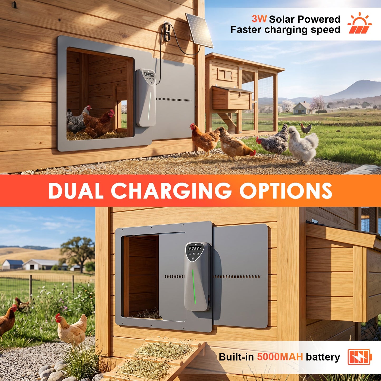 Advwin Solar Automatic Chicken Coop Door w/ App Control