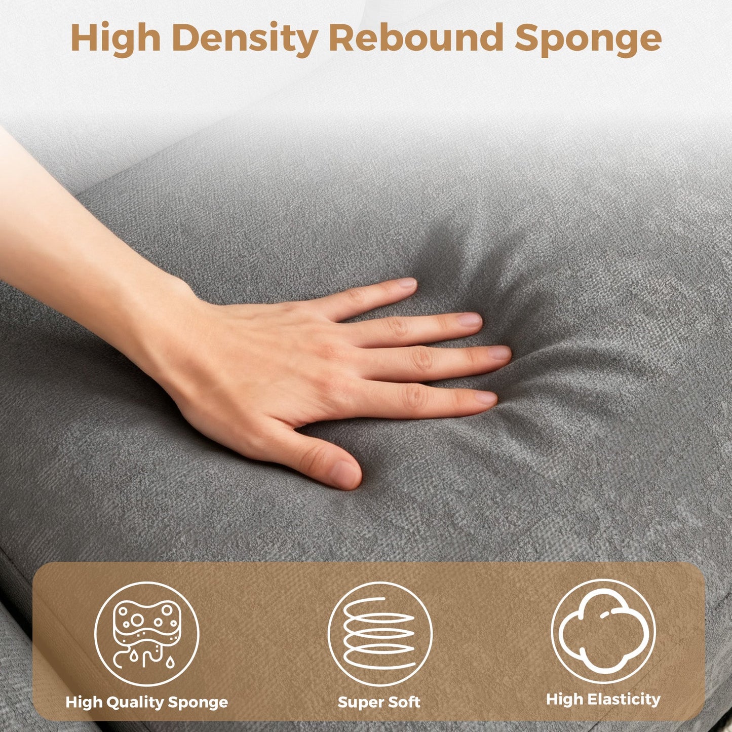 Advwin Sectiona Sofa 4-Seat Chenille Fabric 280cm