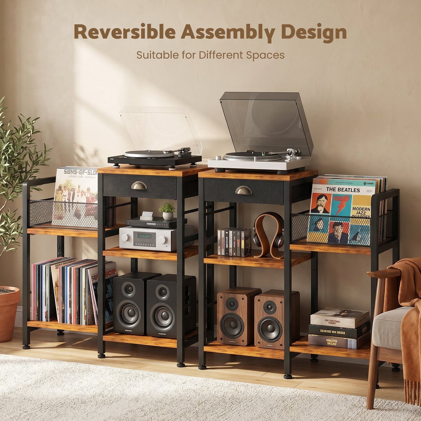 Advwin 3 Tier Record Player Stand