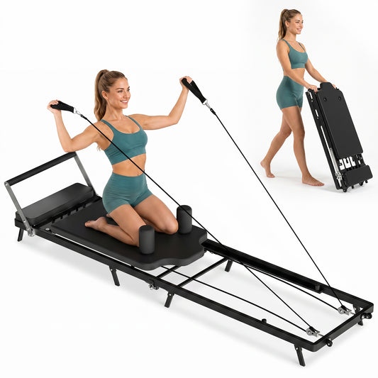 Advwin Pilates Reformer for Home Gym with Cords