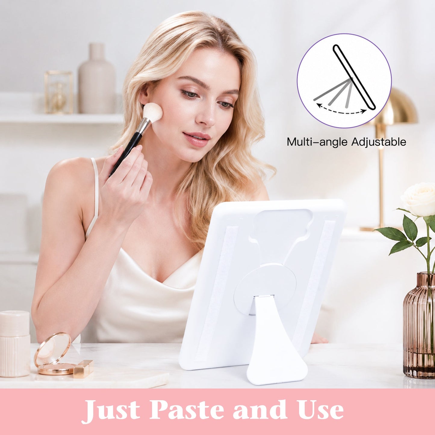 Advwin 15" Portable Makeup Case with LED Light Mirror