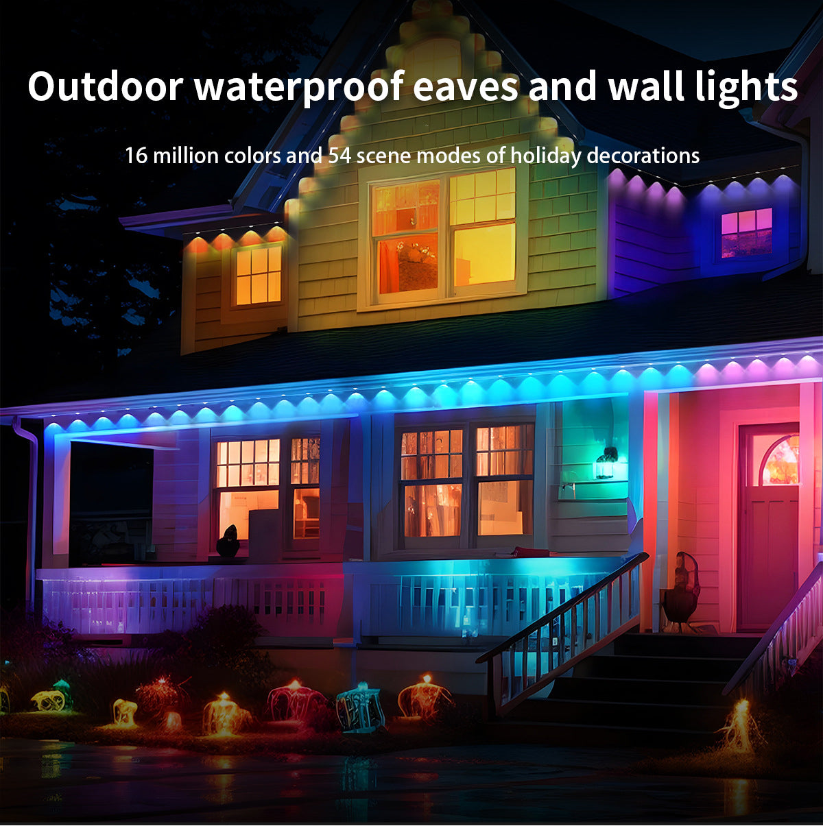 Advwin Smart Outdoor String Lights with Remote & APP