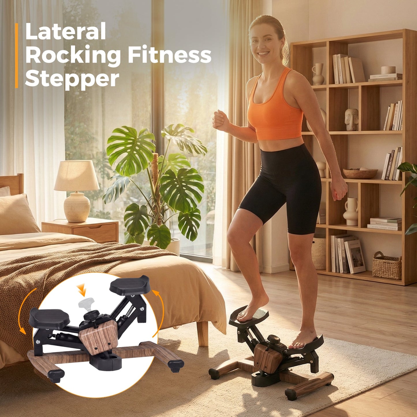 Advwin Mini Stepper Exercise Machine with LCD Monitor
