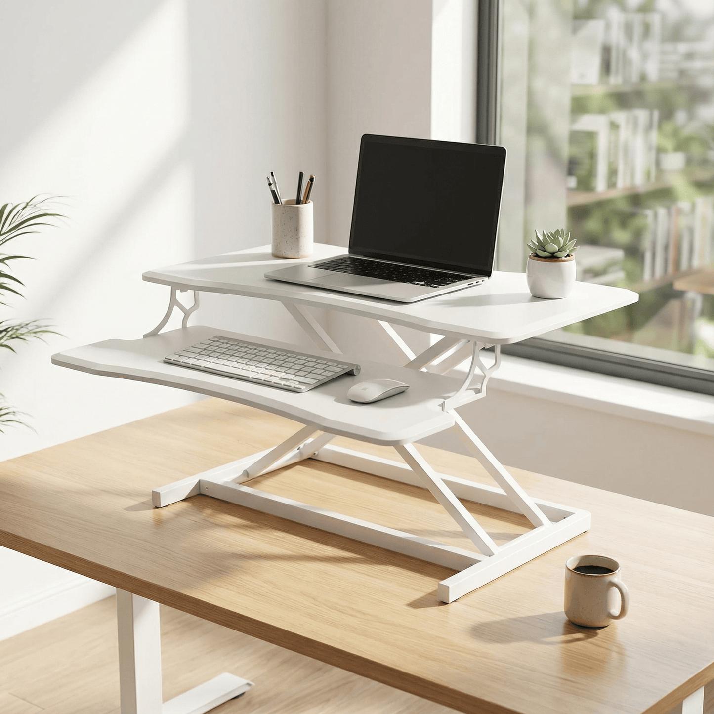 Advwin Height Adjustable Desk Riser w/ Keyboard