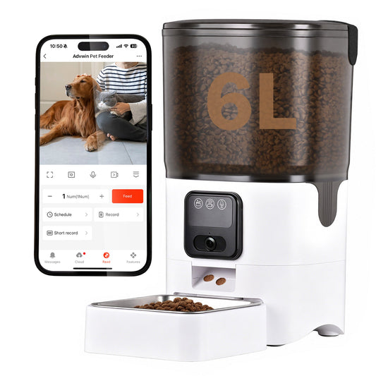 Advwin 6L Automatic Pet Feeder WiFi APP & HD Camera