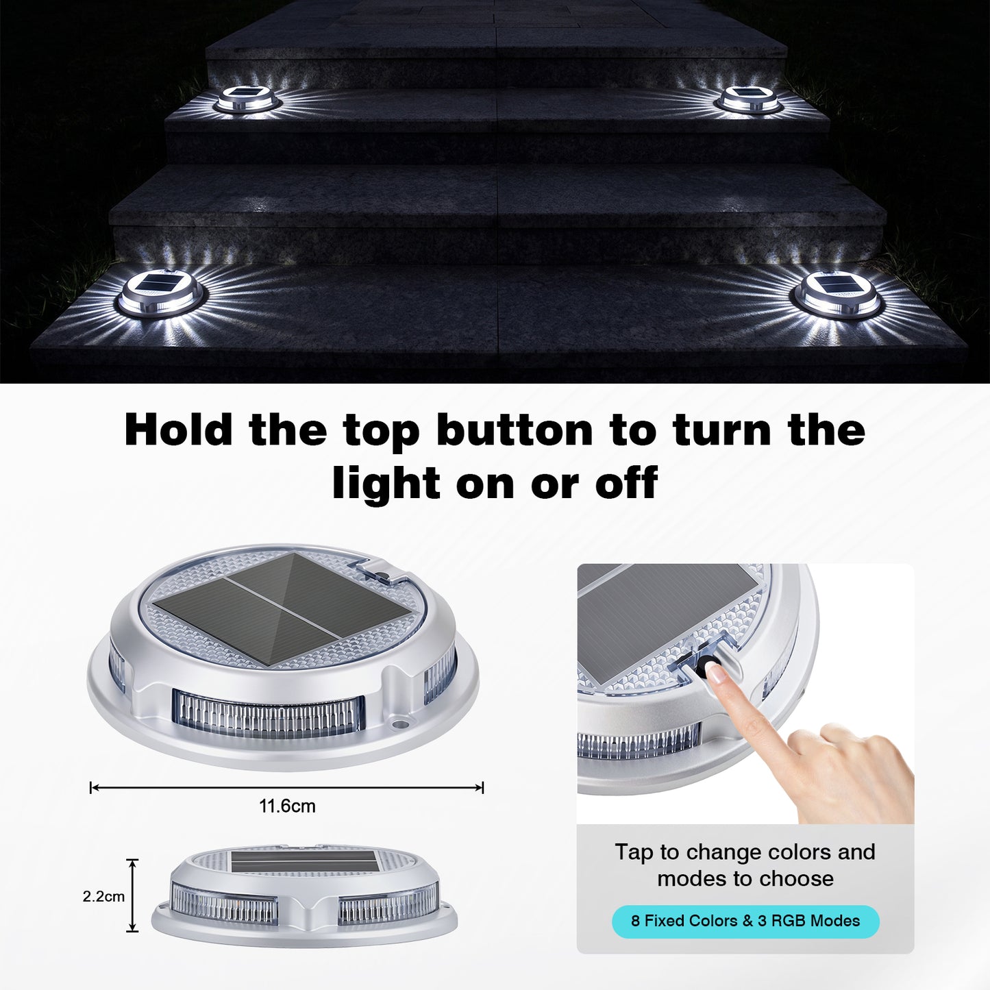 Advwin Solar Deck Lights 4 Pack