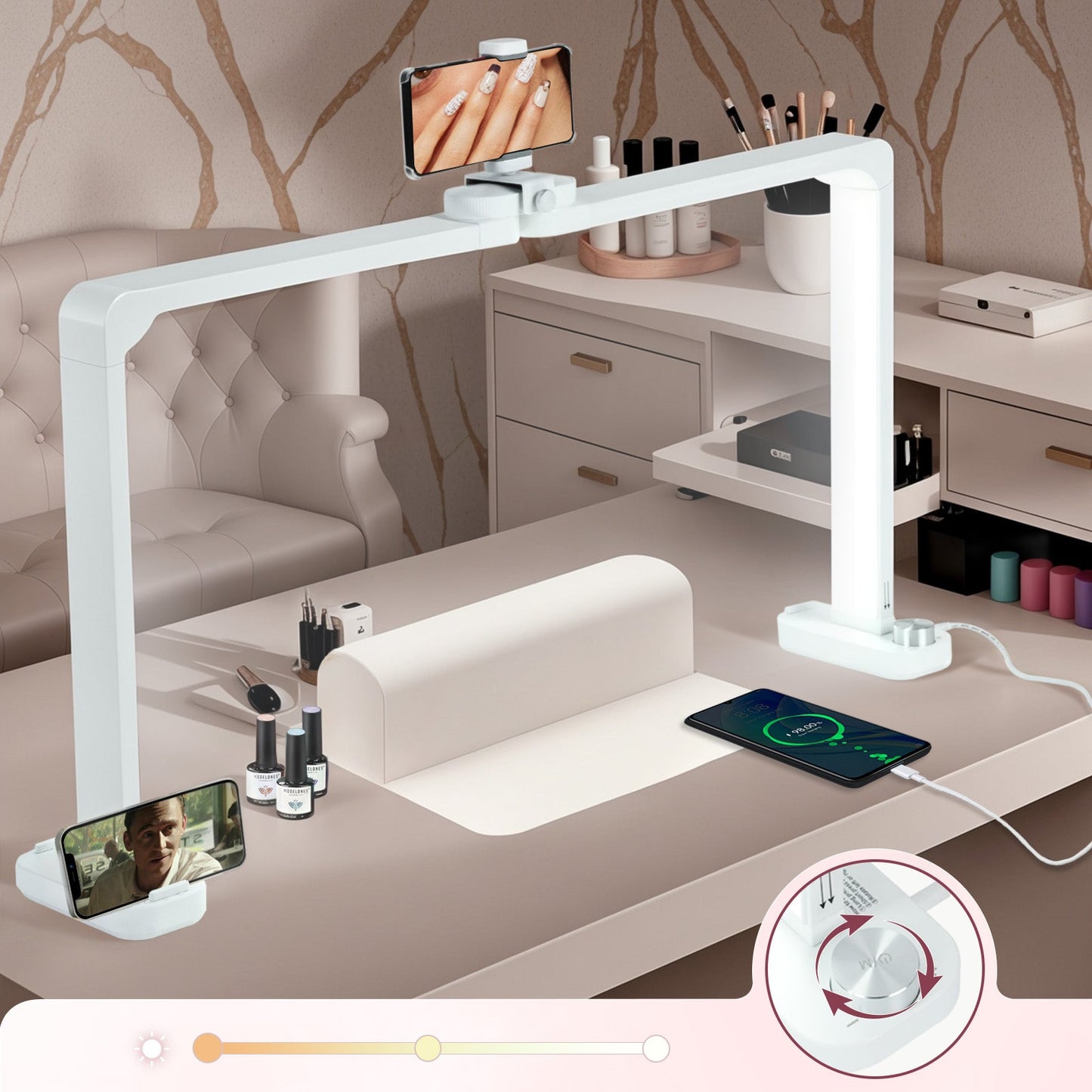 Advwin Foldable Nail Light with Phone Holder