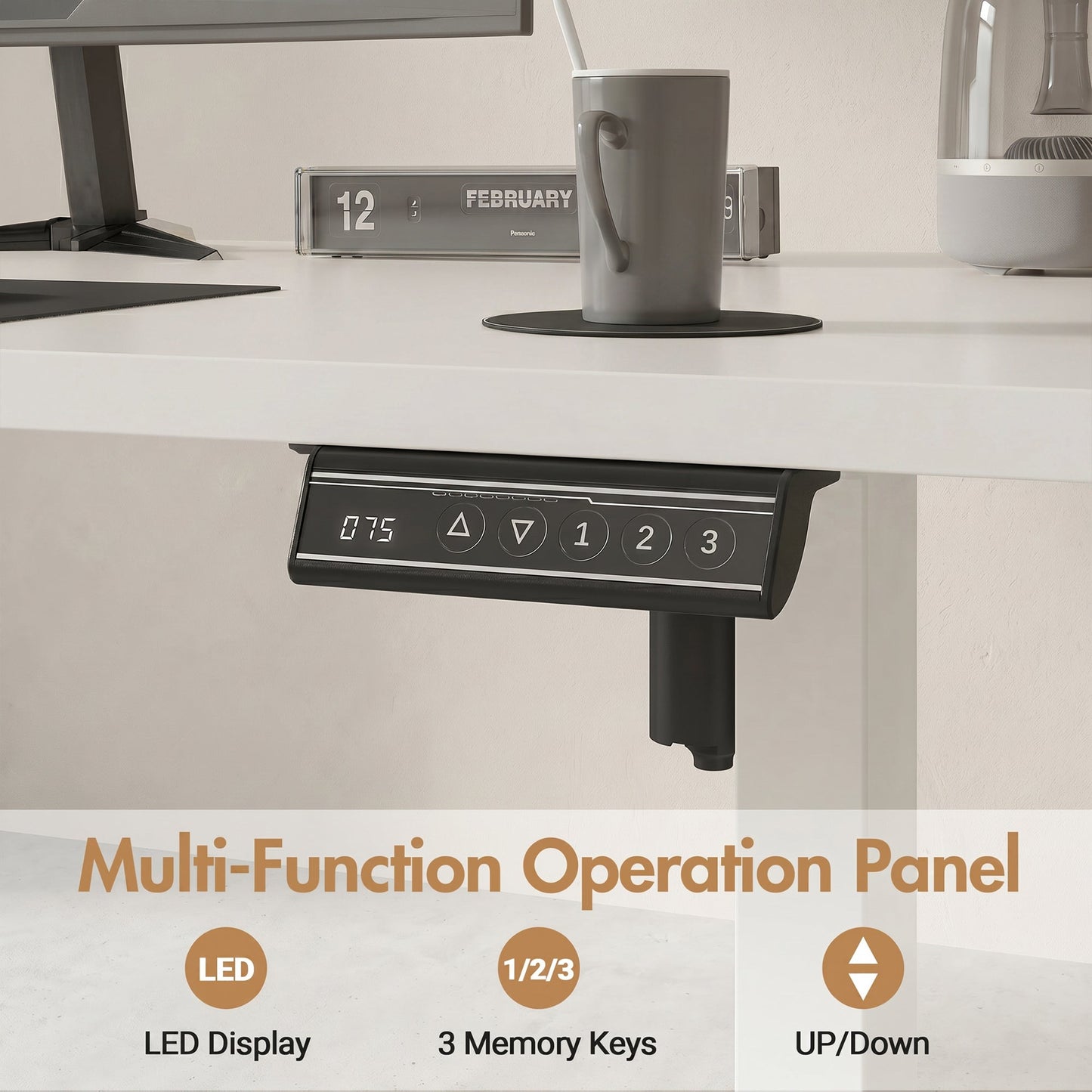 Advwin 133x60cm Electric Standing Desk Height Adjustable
