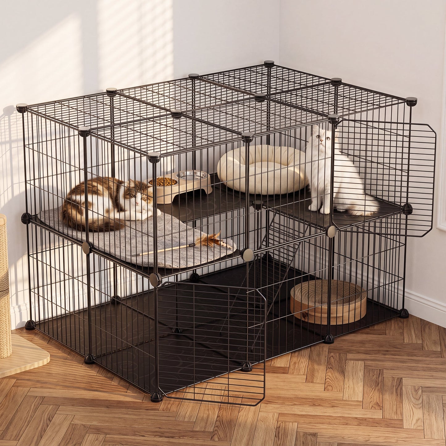Advwin Metal Wire Pet Playpen Cat Enclosure