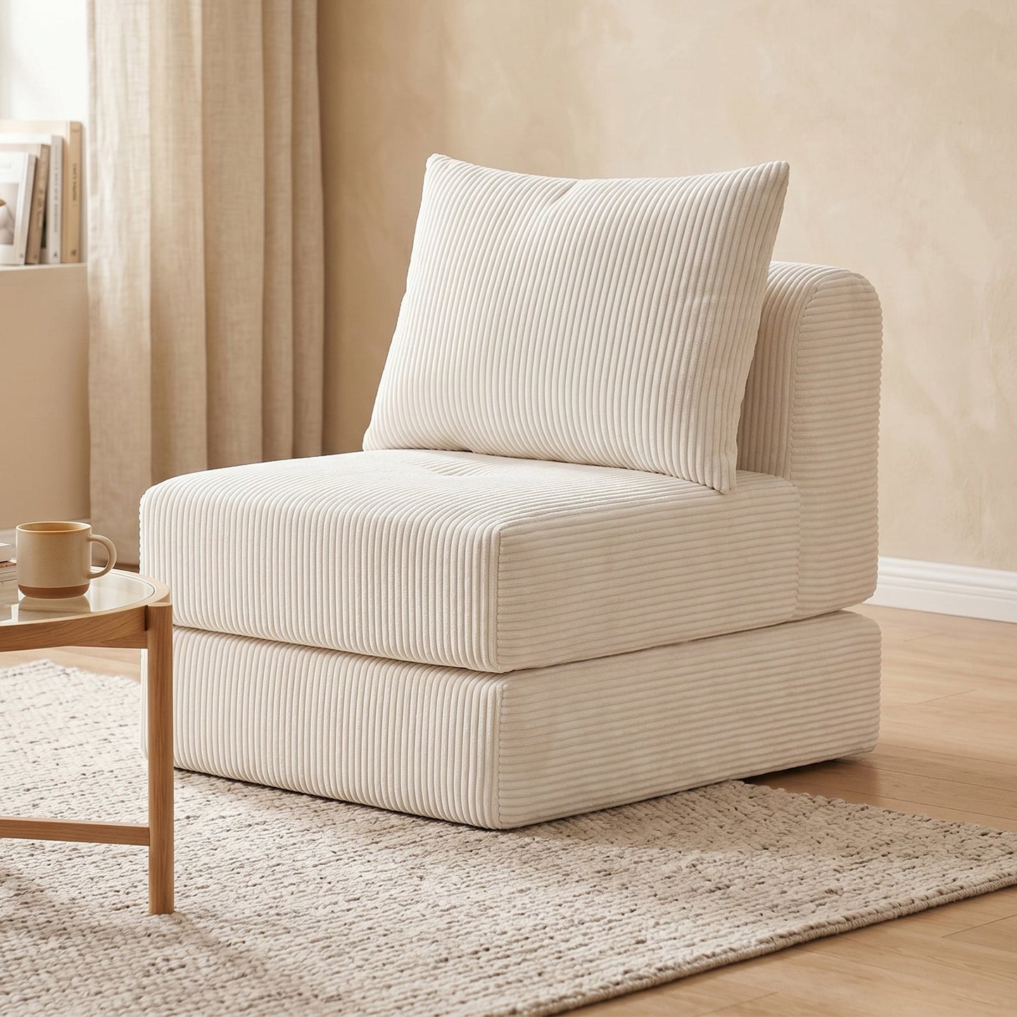 Advwin Stackable Corduroy Sofa Lounger