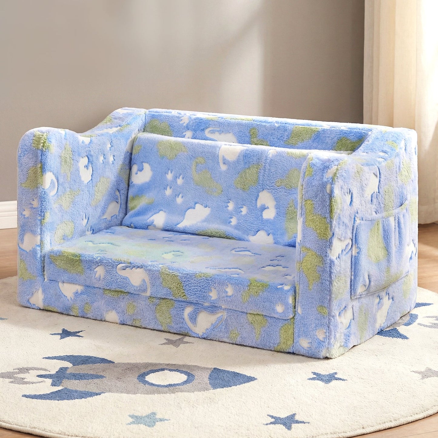 Advwin 2-in-1 Toddler Couch Folding Sofa Bed Convertible