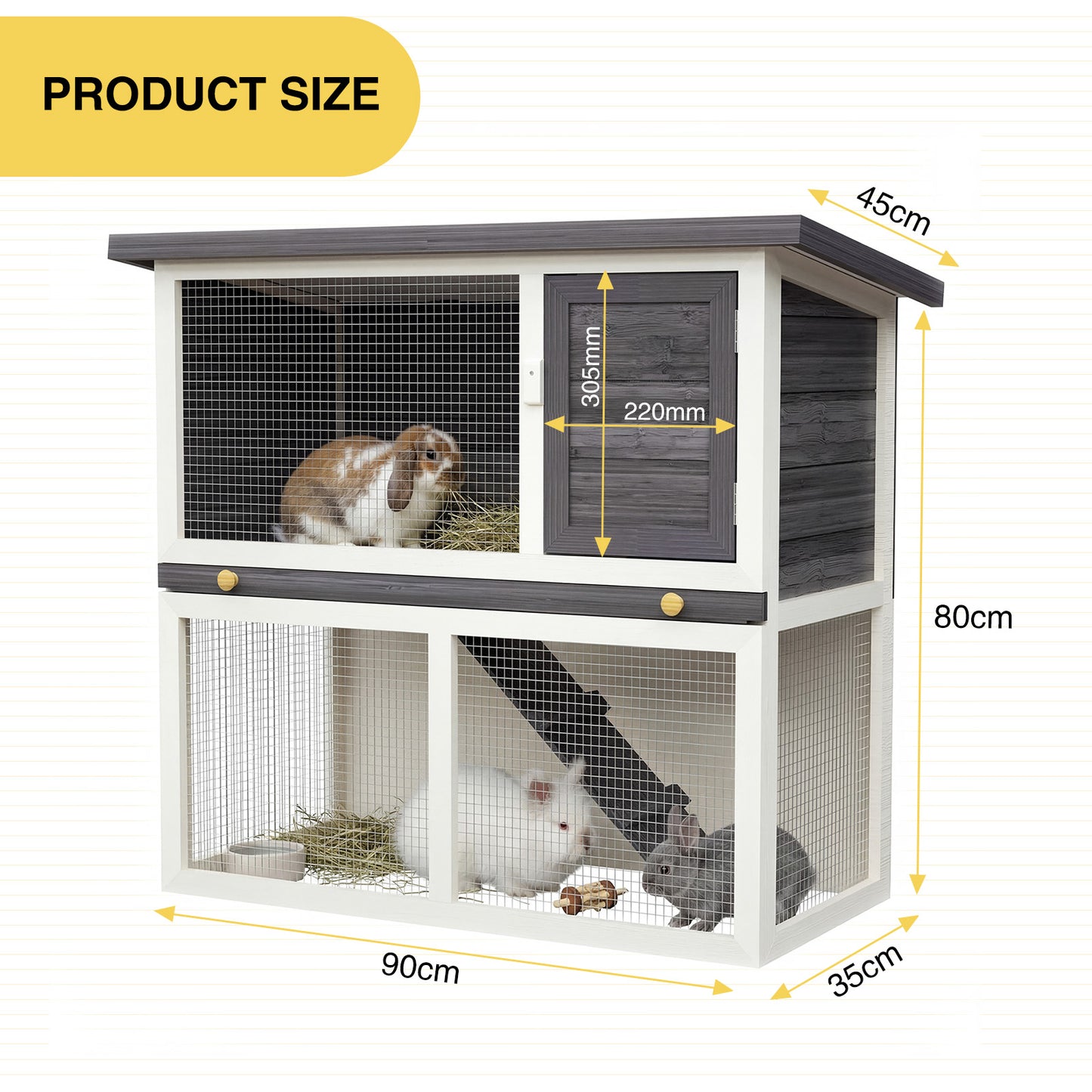 Advwin Wooden Pet Hutch Rabbit Cage House