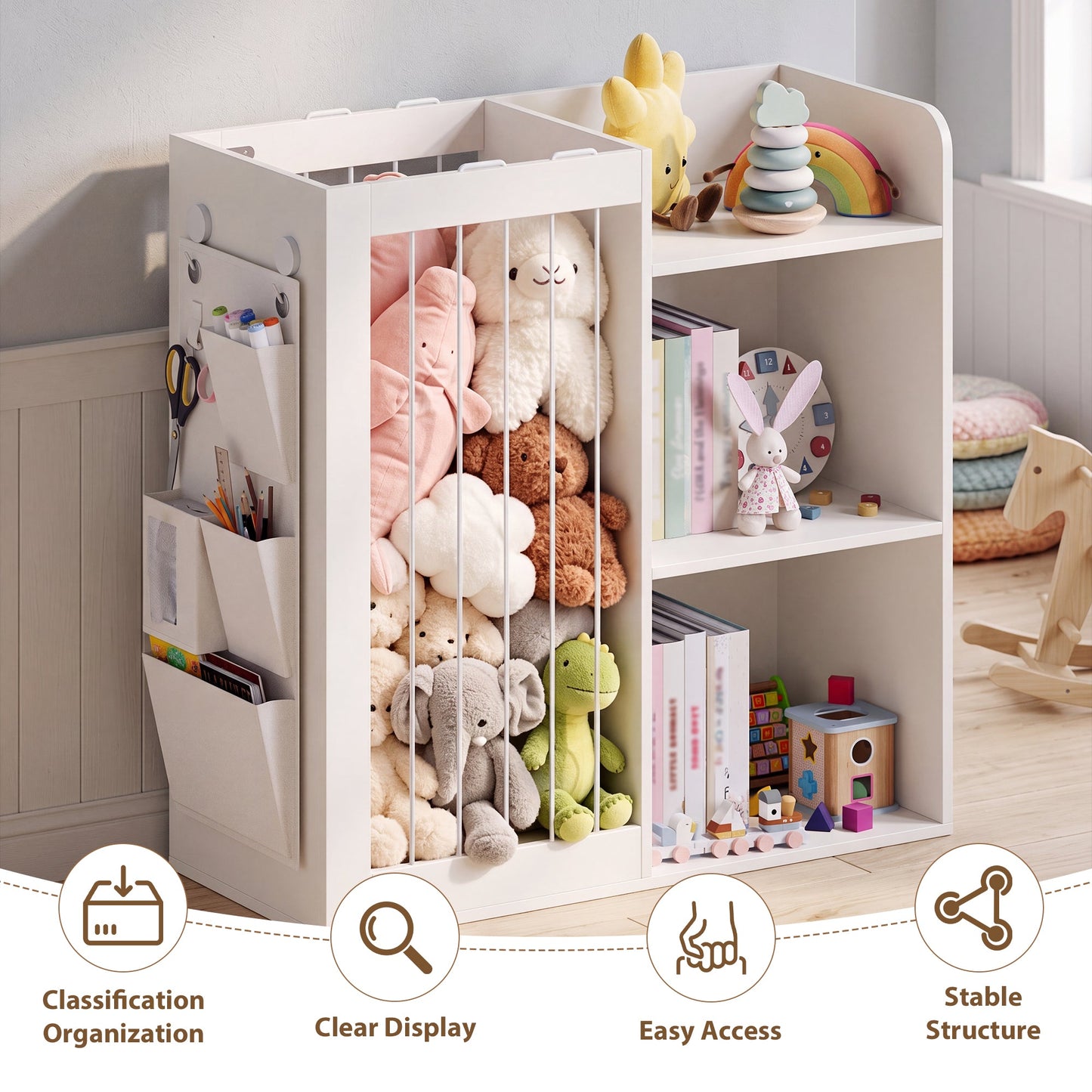 Advwin 3-Tier Kids Bookshelf & Toy Storage Organiser