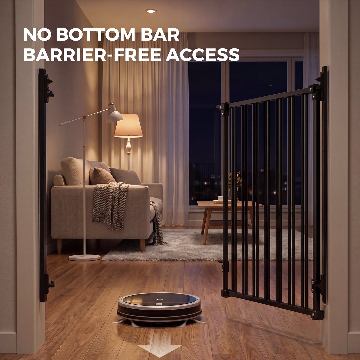 Advwin 27.5-43" Adjustable Metal Sliding Safety Gate