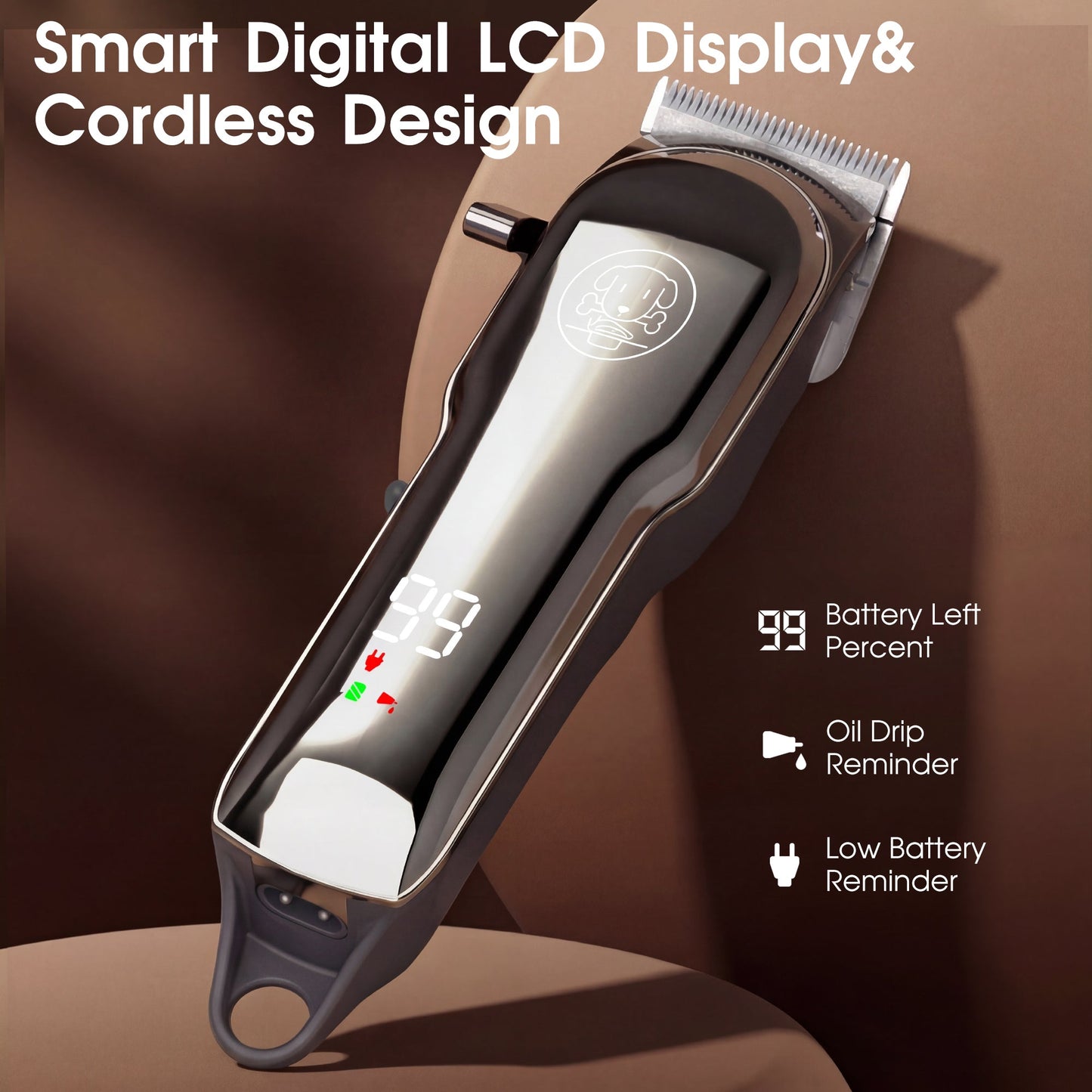 Advwin Electric Pet Hair Clipper with 4-Level Blades