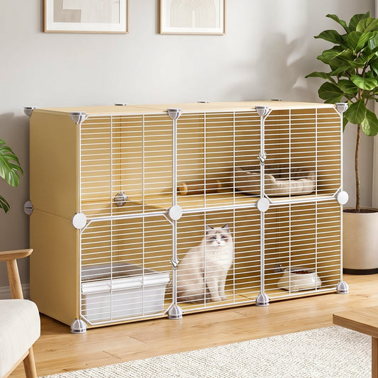 Advwin 2 Doors Indoor Cat Cage with Litter Box