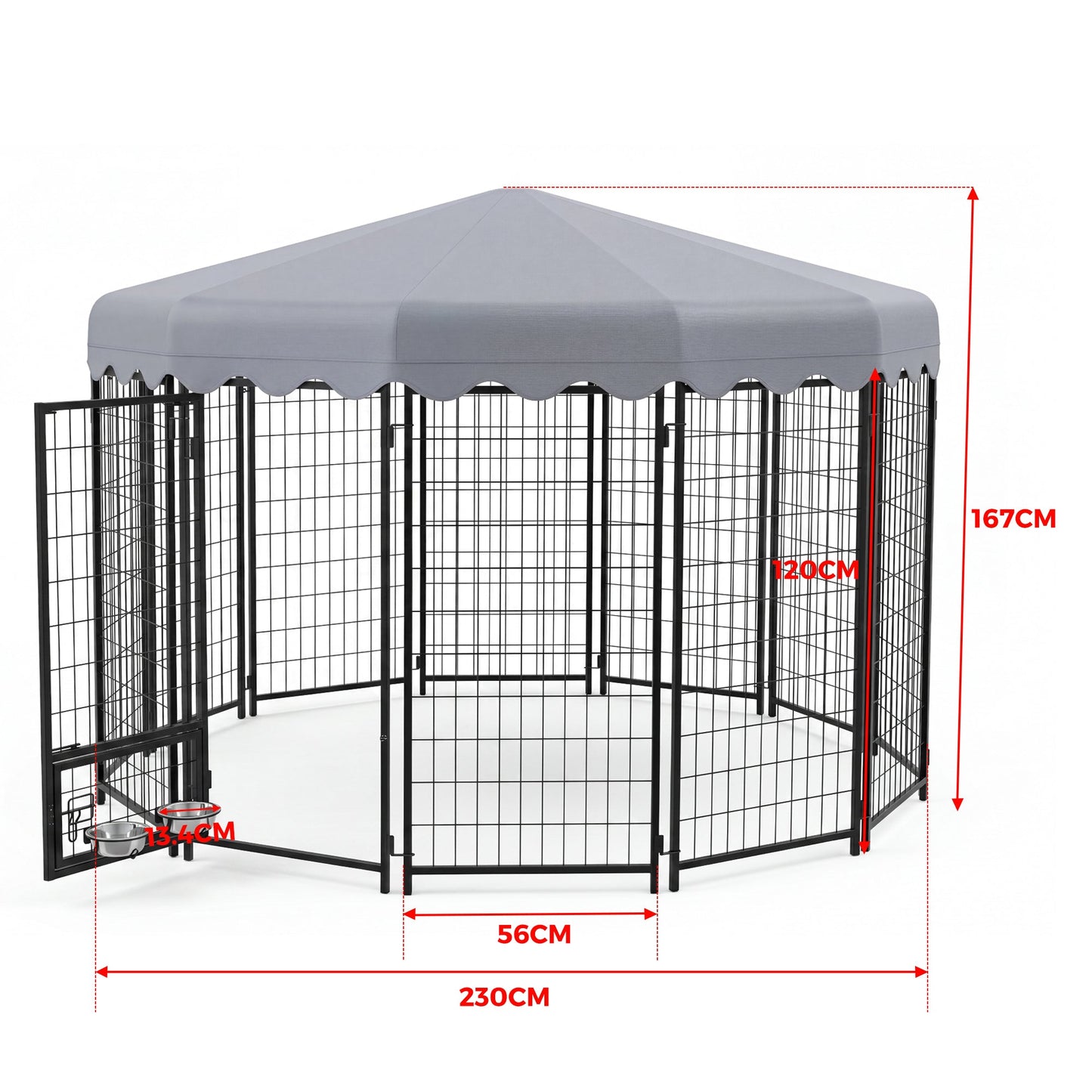 Advwin Heavy Duty Outdoor Dog Kennel with Roof