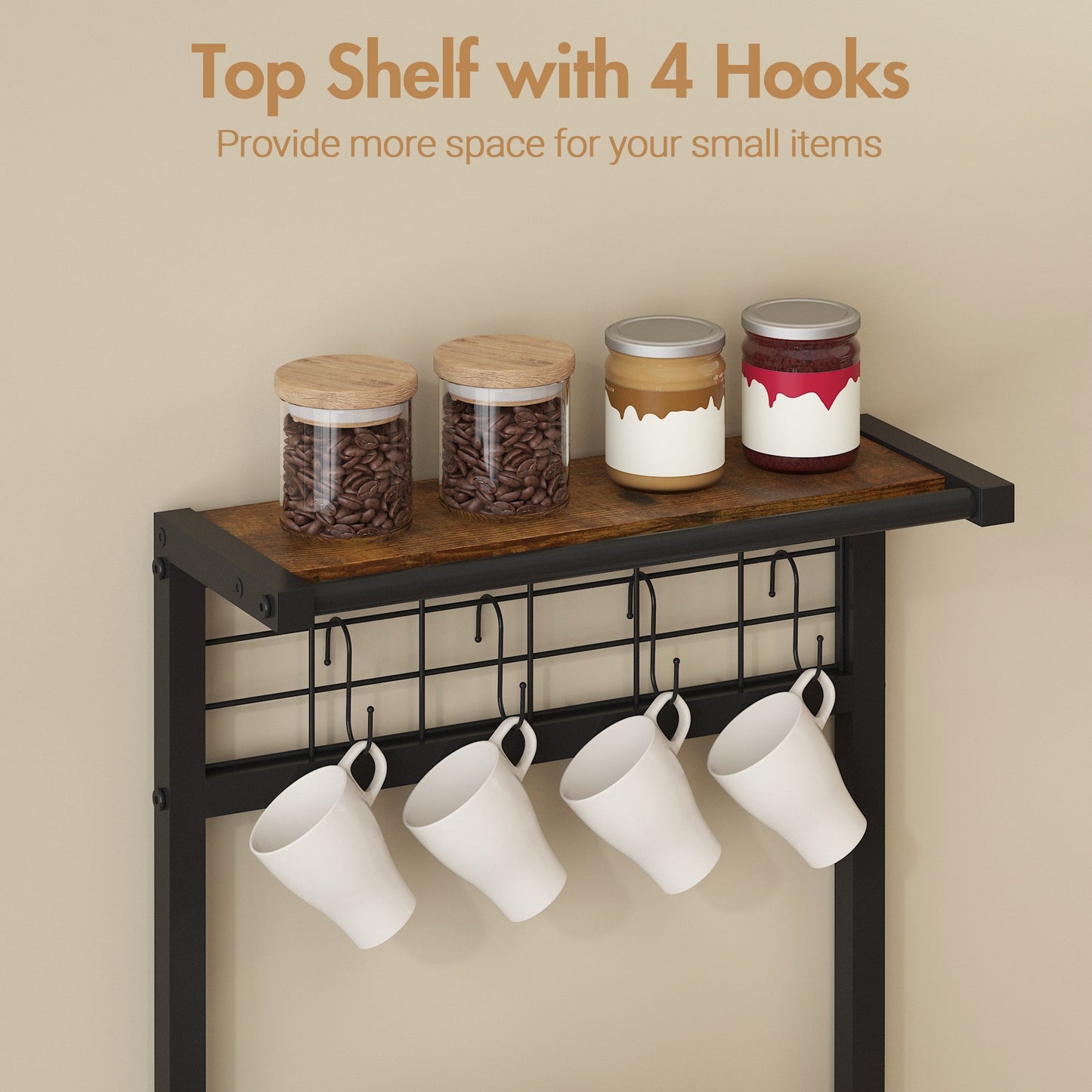 Advwin 5 Tiers Kitchen Bakers Rack with Power Outlet