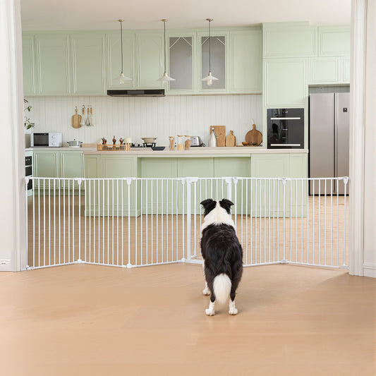 Advwin Adjustable Pet Safety Gate & Play Yard 380cm