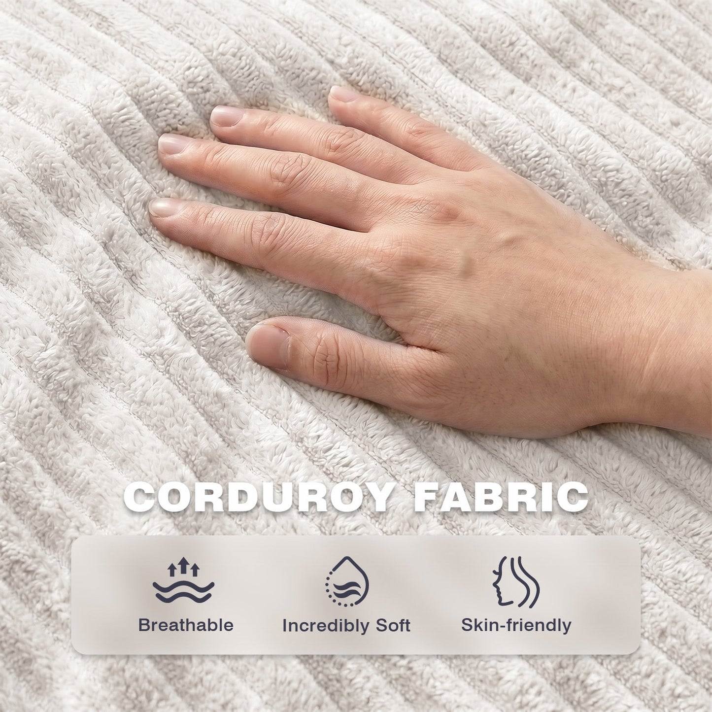 Advwin 83*90cm Corduroy Bean Bag Chair with Backrest