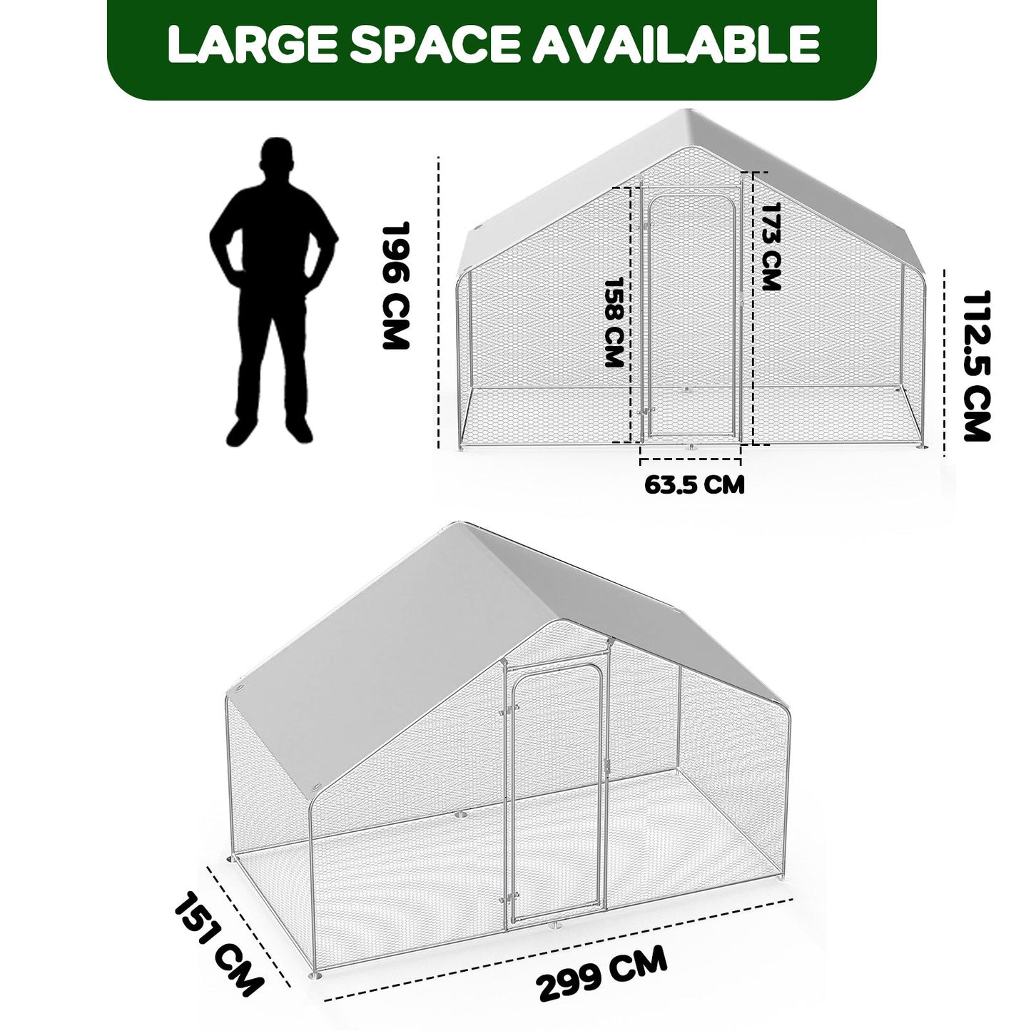 Advwin Large Metal Chicken House