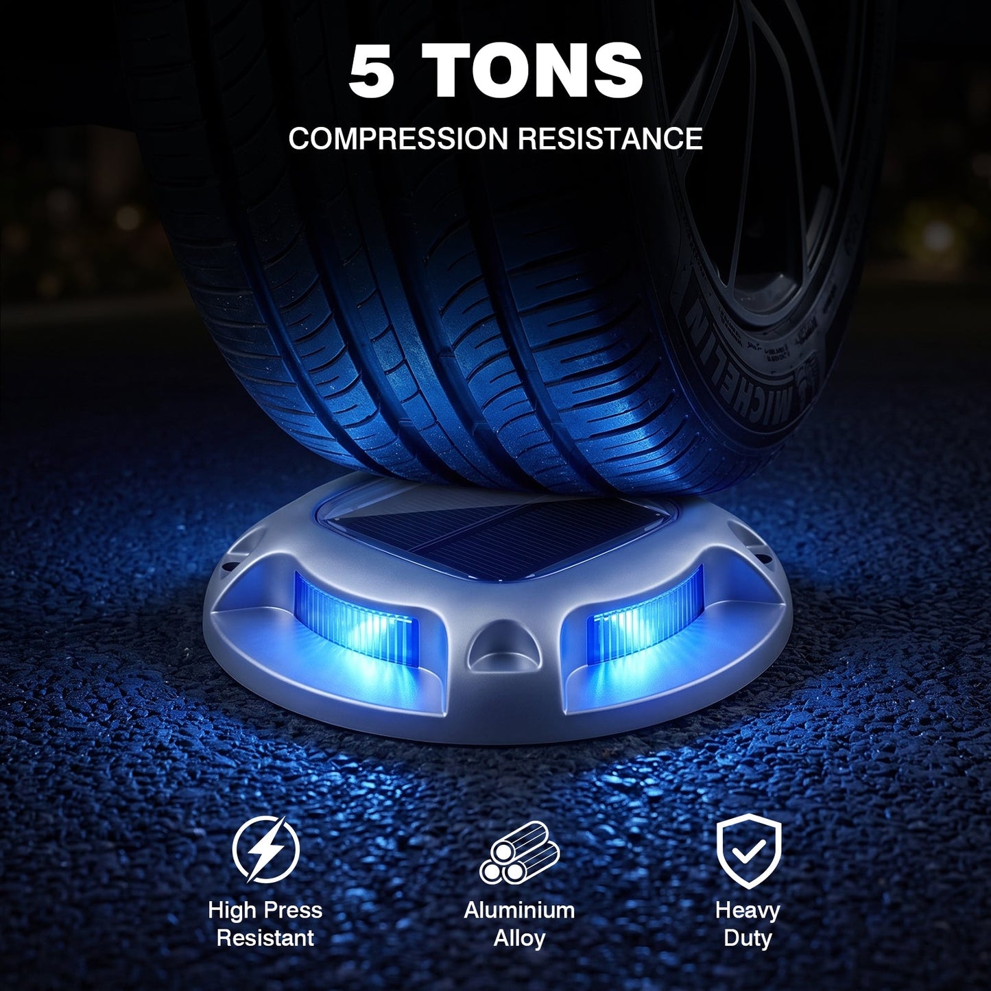 Advwin Solar Deck Lights  2 Color in 1 Driveway Lights