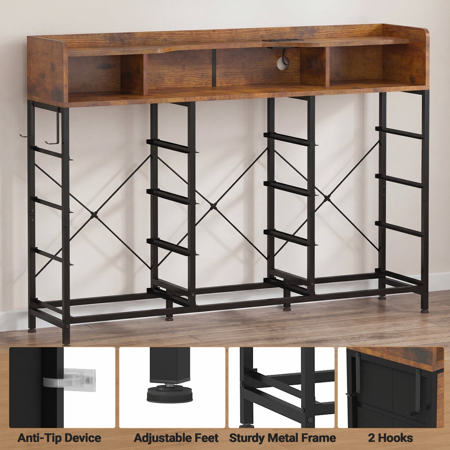 Advwin 14 Fabric Drawer Dresser with Charging Station