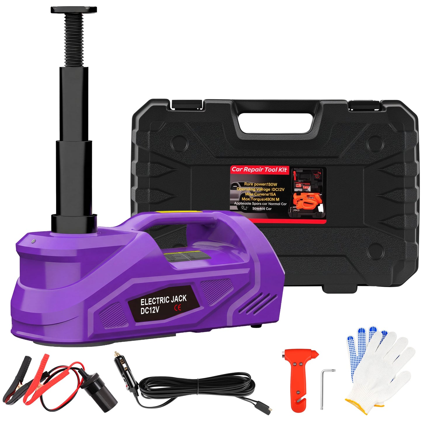 Advwin 5Ton 12V Electric Car Jack Lift Kit 15-45cm