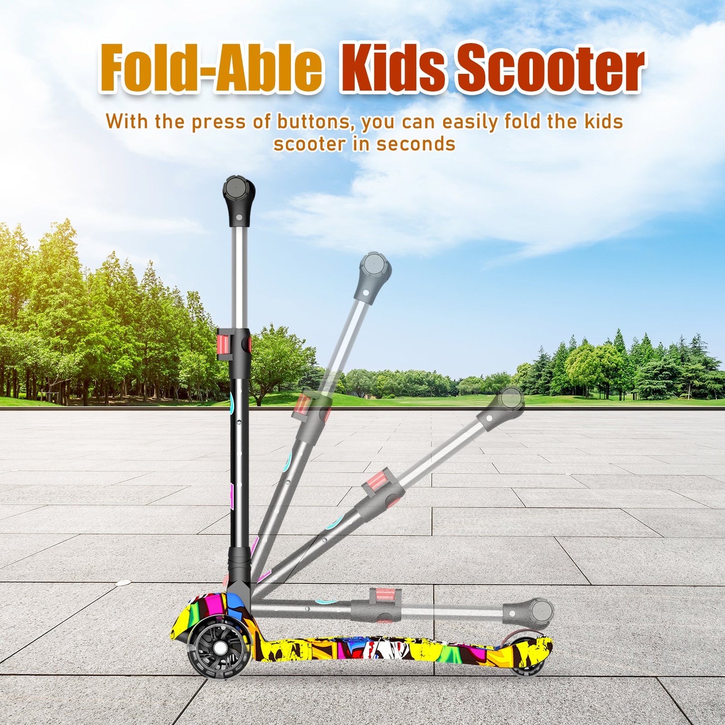 Advwin Kids Scooter Folding Kick Scooter