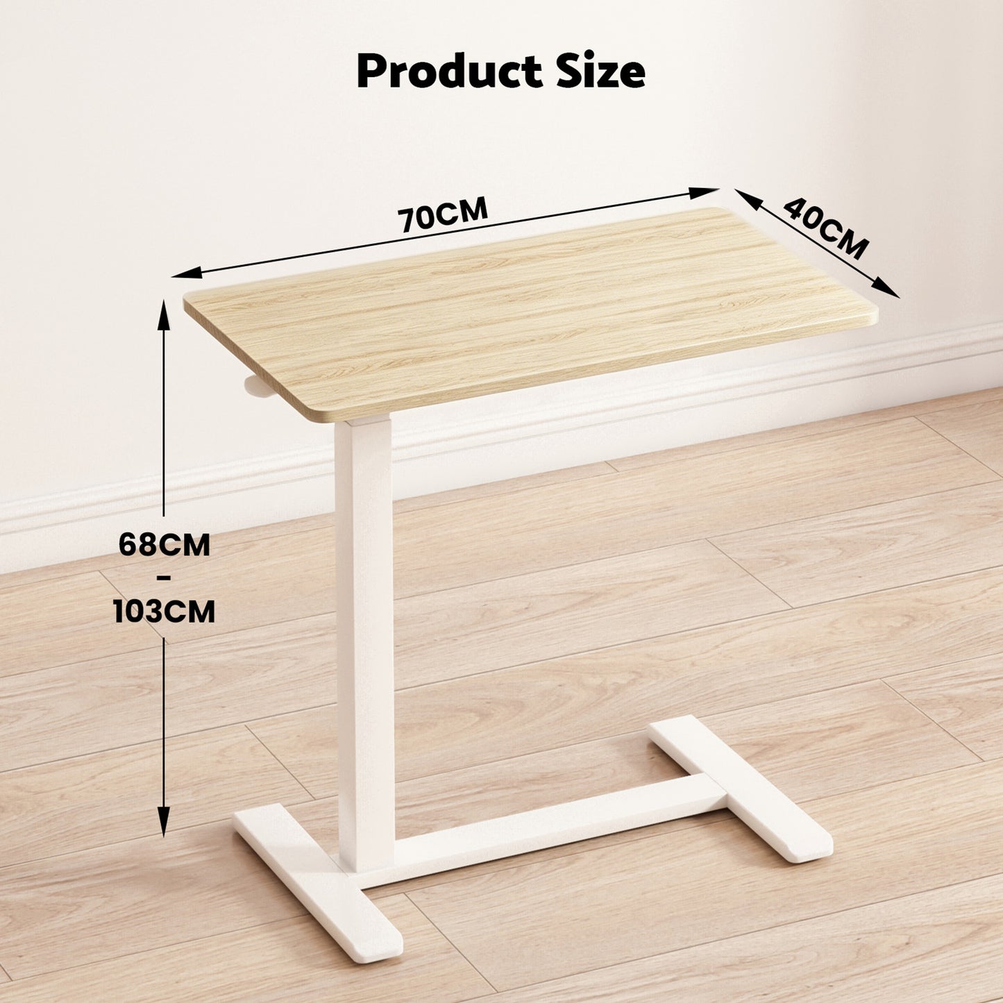 Advwin Mobile Standing Desk Pneumatic Height Adjustable