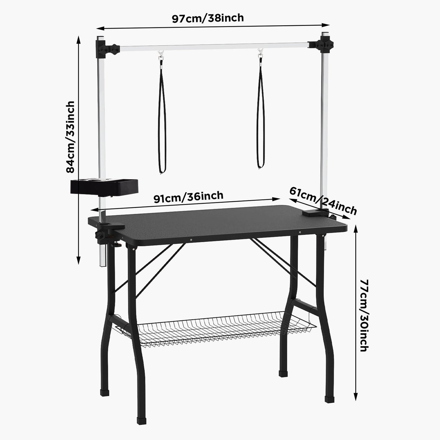 Advwin Dog Cat Pet Grooming Table 2 Loops