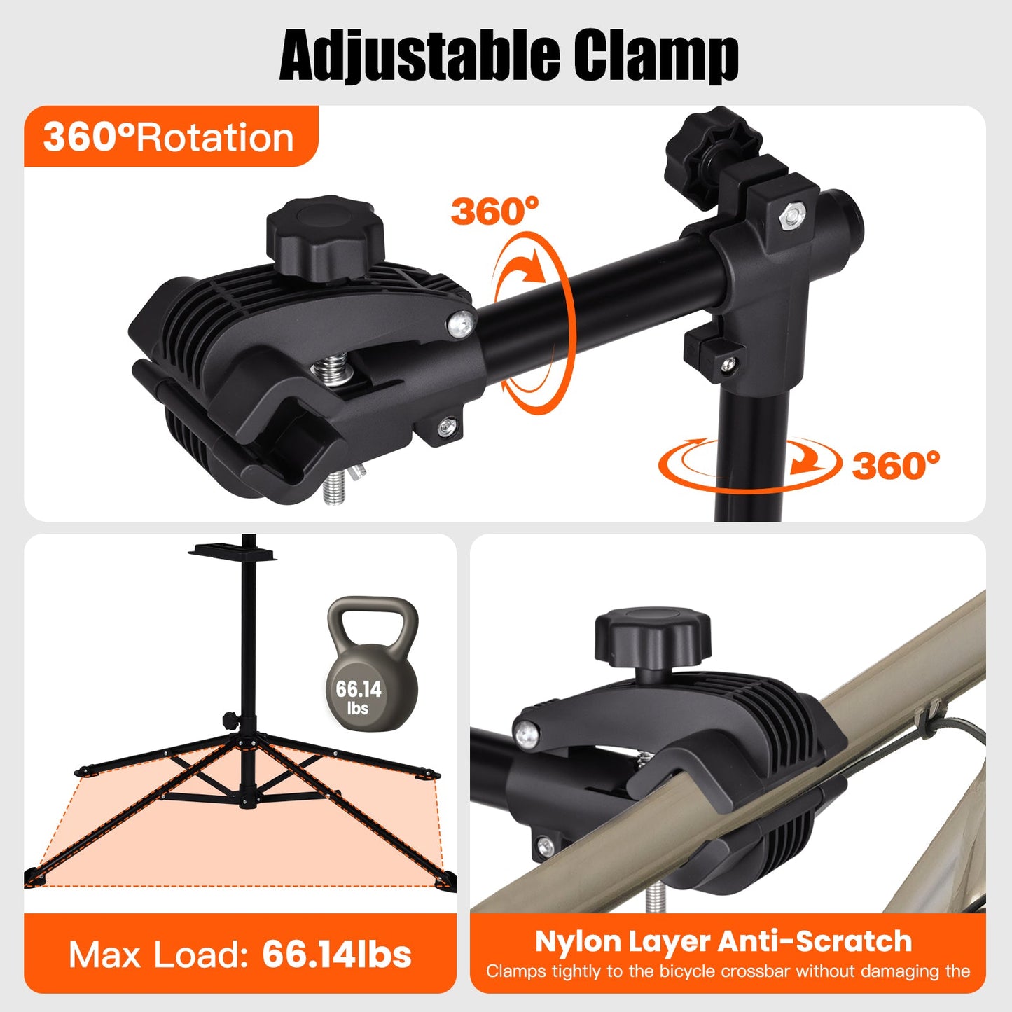 Advwin Bike Repair Stand able 4-Leg Bicycle Rack