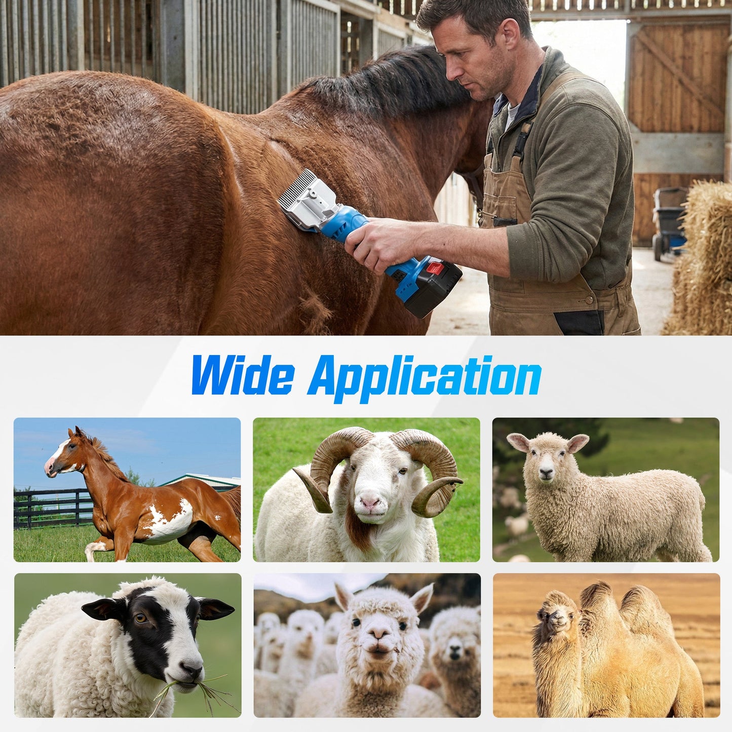 Advwin Cordless Horse Clippers 500W
