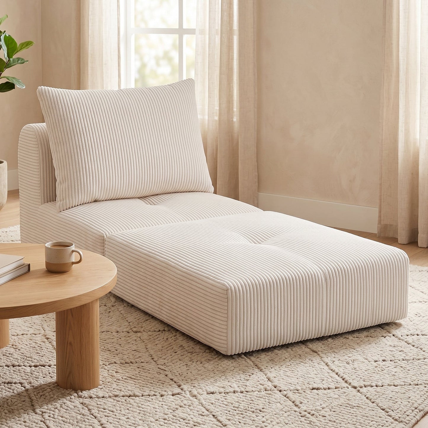 Advwin Stackable Corduroy Sofa Lounger