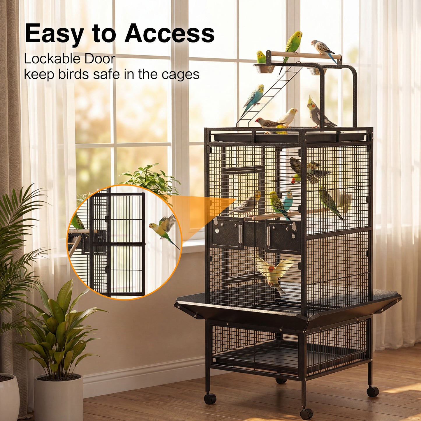 Advwin Bird Cage 153CM 2 Perches Aviary