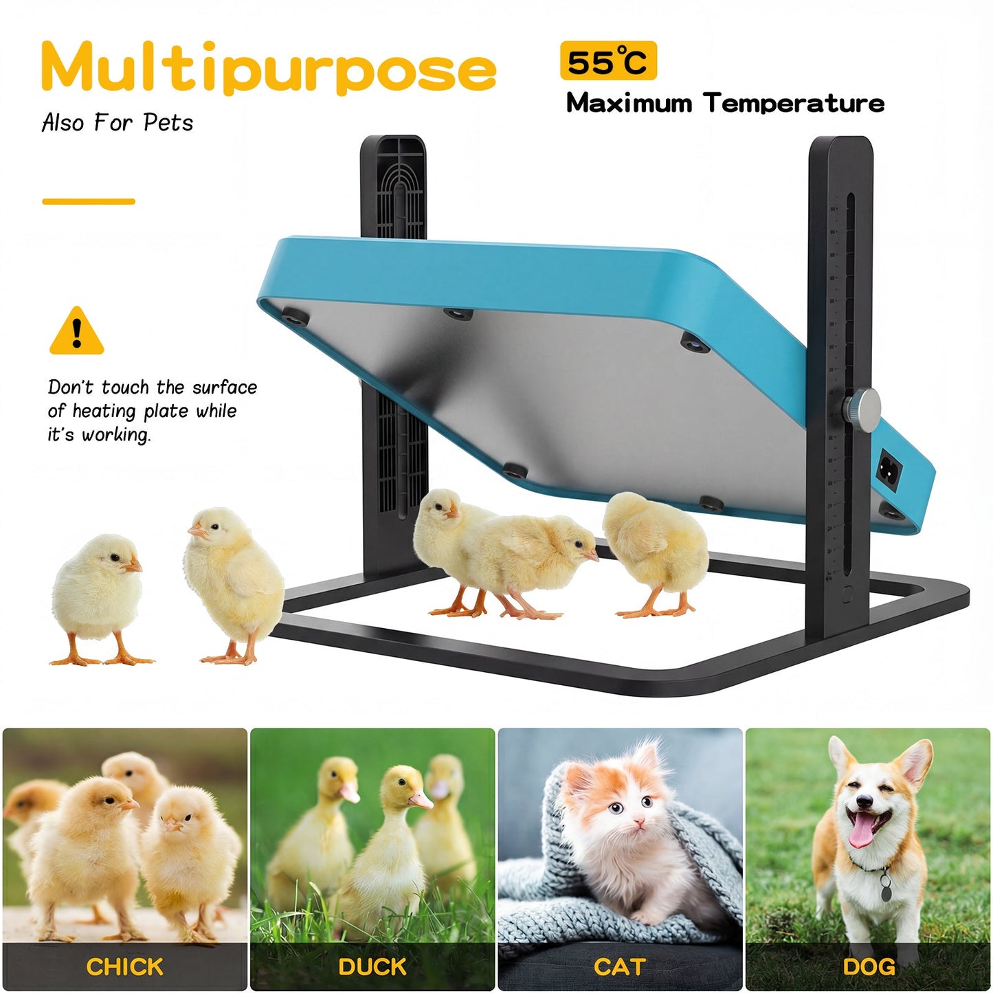 Advwin Chick Brooder Heater Plate Adjustable Height