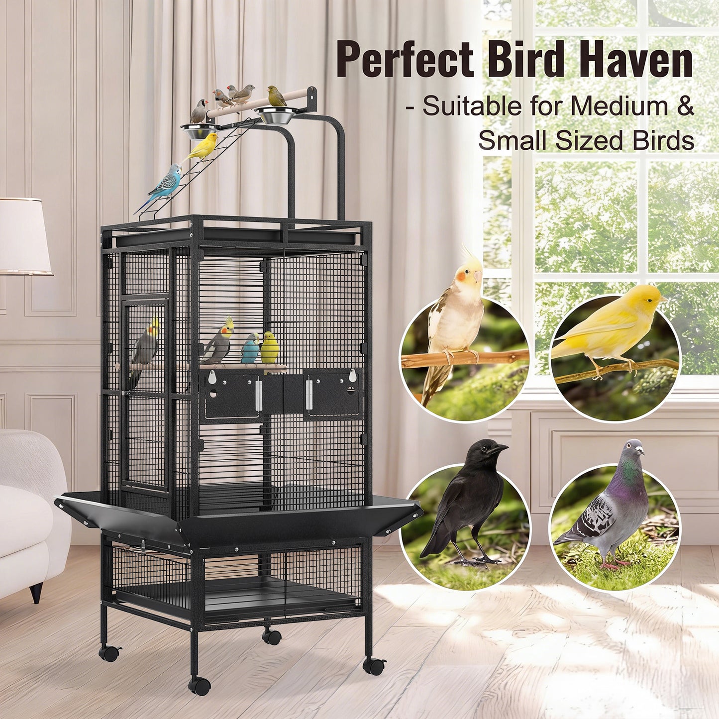 Advwin Bird Cage 153CM 2 Perches Aviary