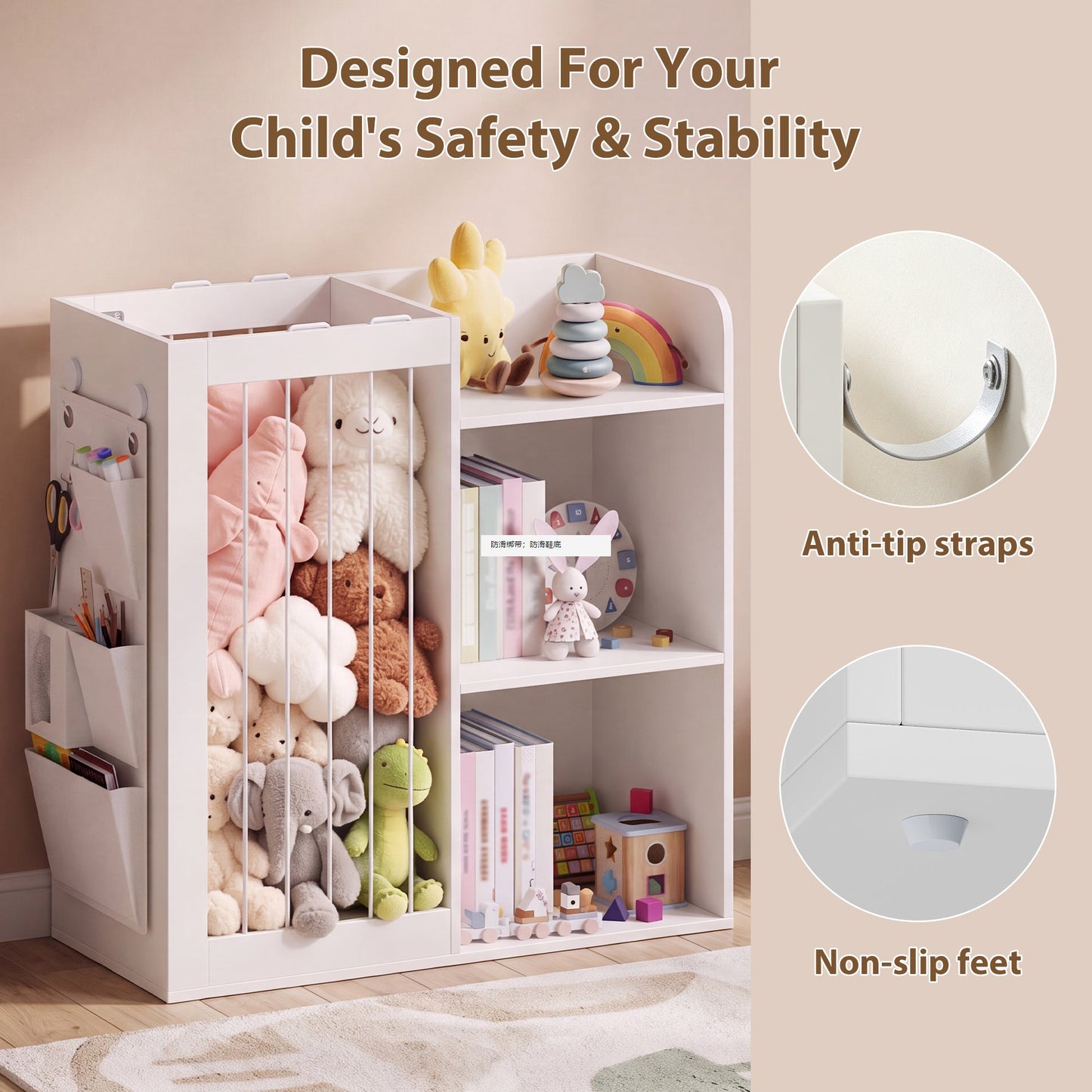 Advwin 3-Tier Kids Bookshelf & Toy Storage Organiser