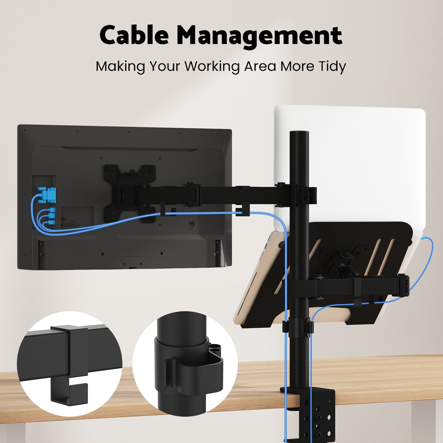 Advwin Height Adjustable Monitor and Laptop Stand