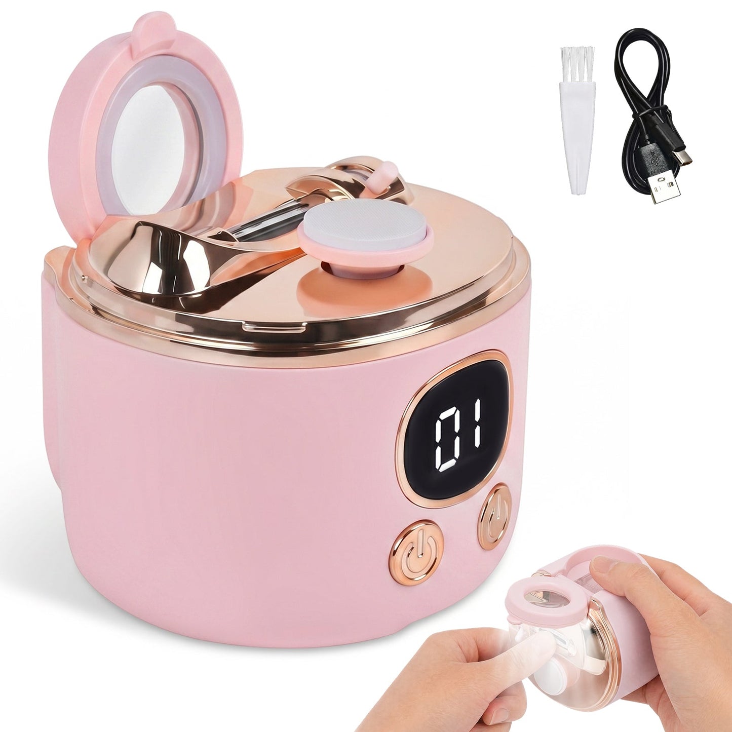 Advwin 3-in-1 Electric Nail Clipper with LED Light
