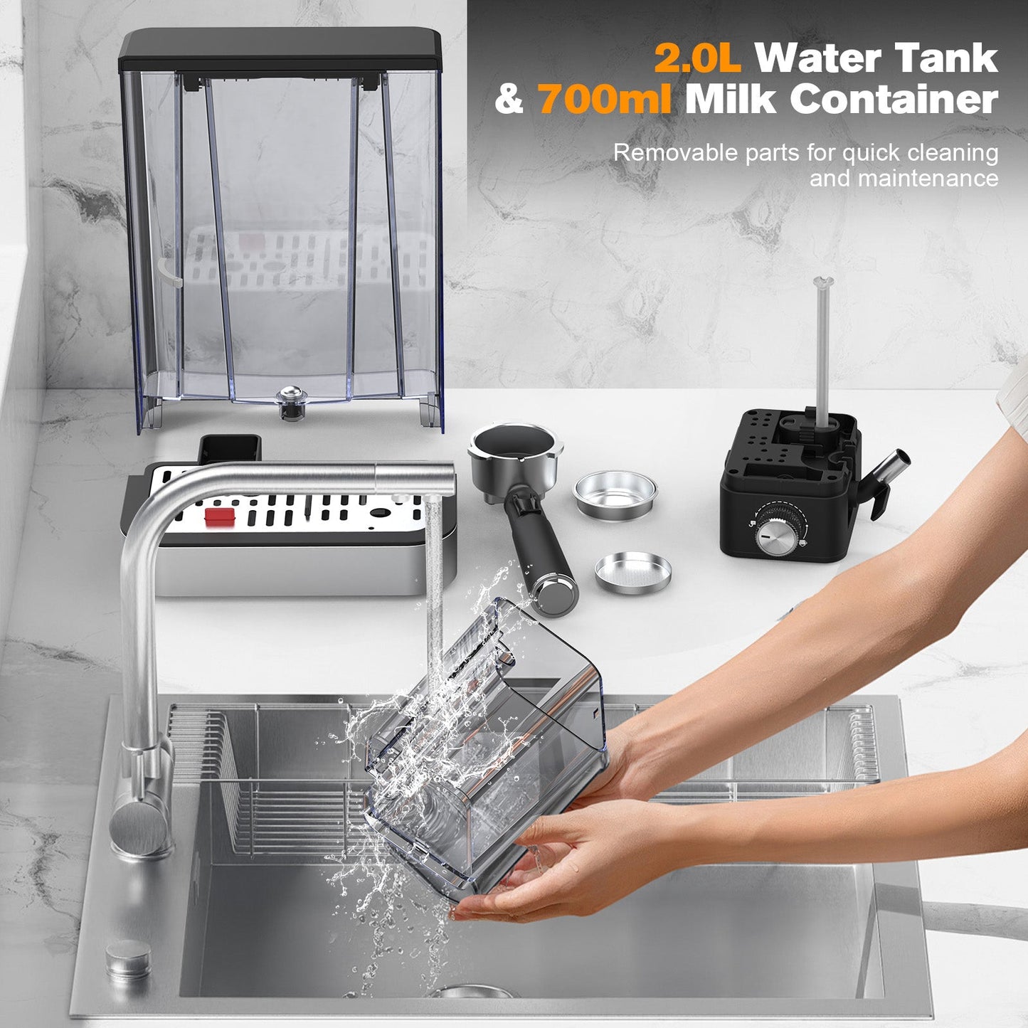 Advwin Espresso Coffee Machine with Milk Frother
