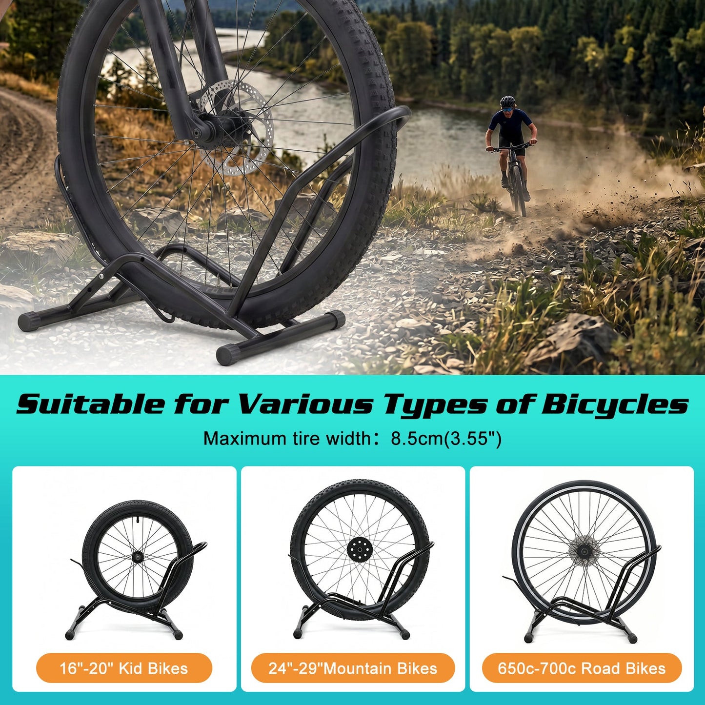 Advwin Bike Floor Stand for 20"-29" Wheels