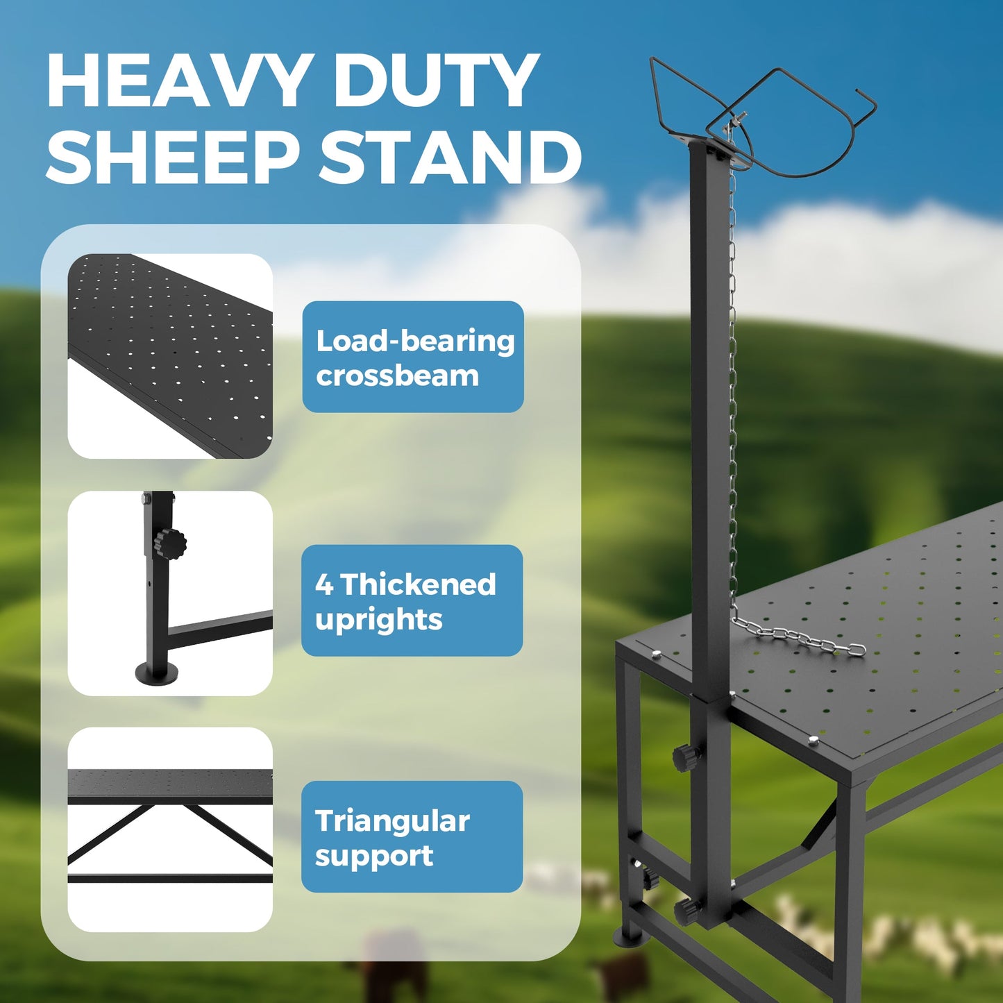 Advwin Livestock Goat Milking Stand Adjustable Height