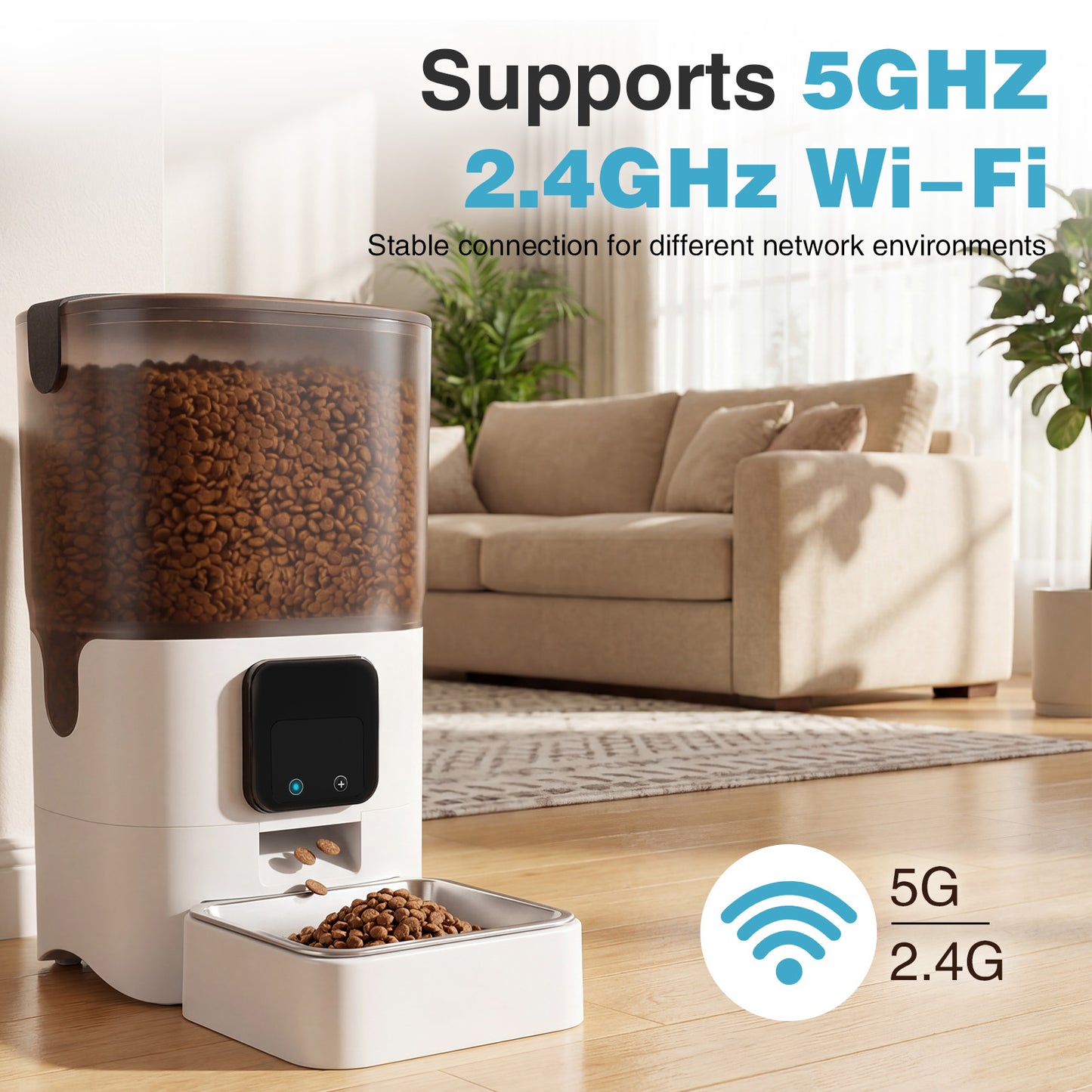 Advwin 6L Automatic Pet Feeder 5G WiFi