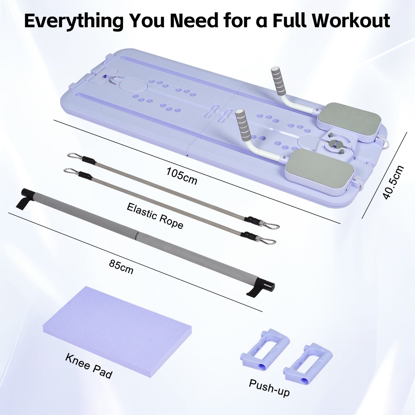 Advwin Foldable Pilates Reformer Board w/Back Storage