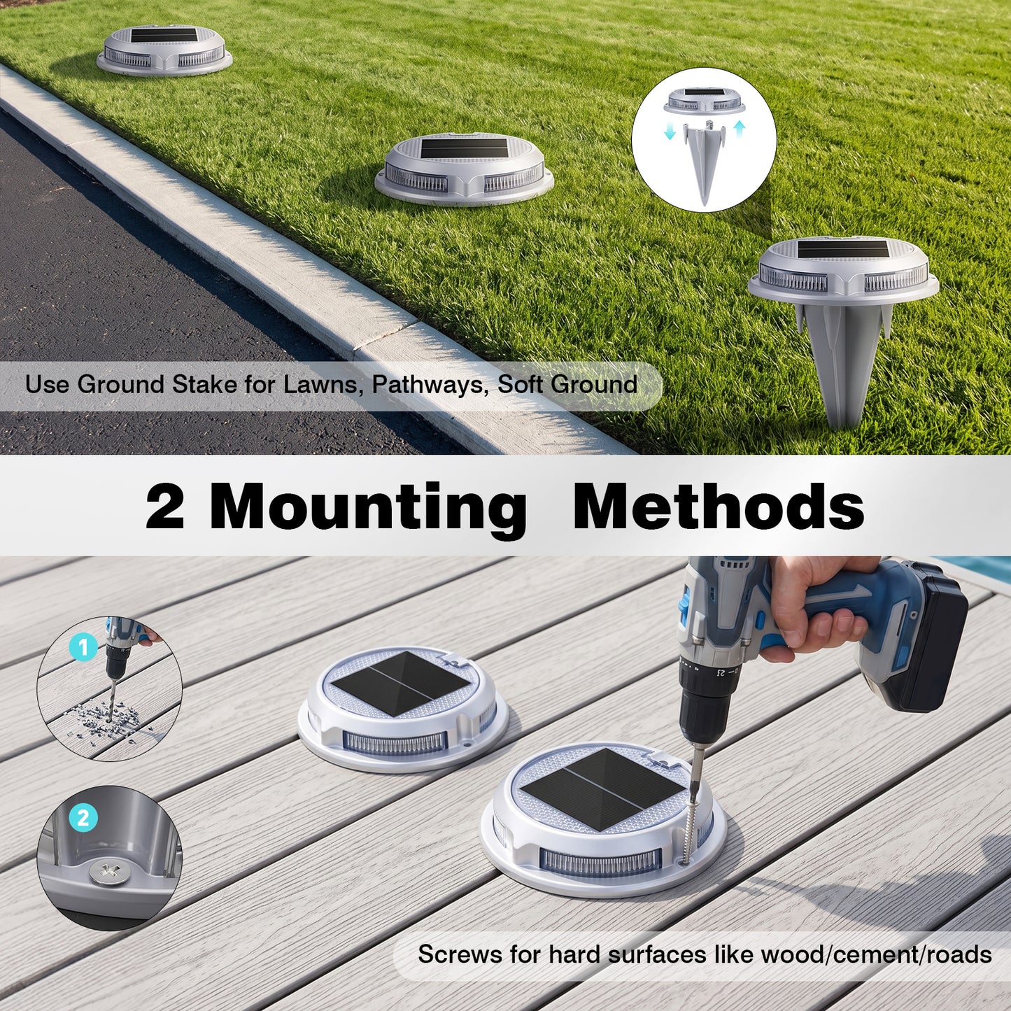 Advwin Solar Deck Lights 4 Pack