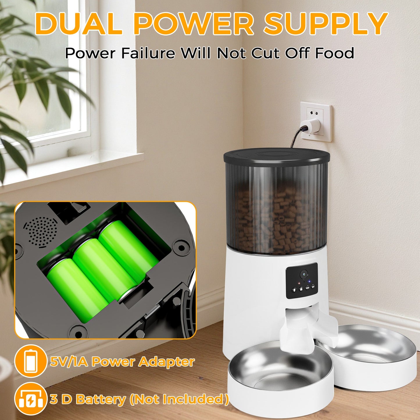 Advwin 4L Automatic Cat Feeder with HD Camera