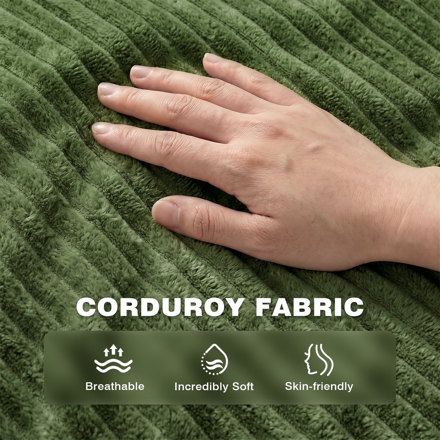 Advwin 90*92cm Corduroy Beanbag Sofa with Backrest