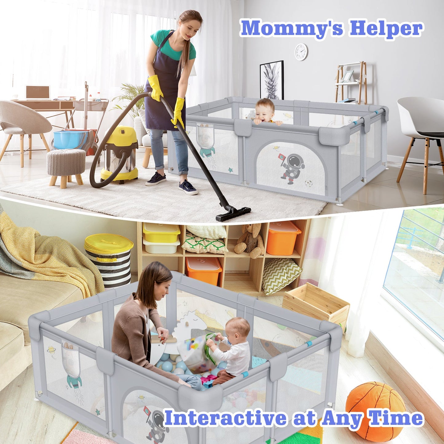 Advwin Large Baby Playpen Kids Play Fence