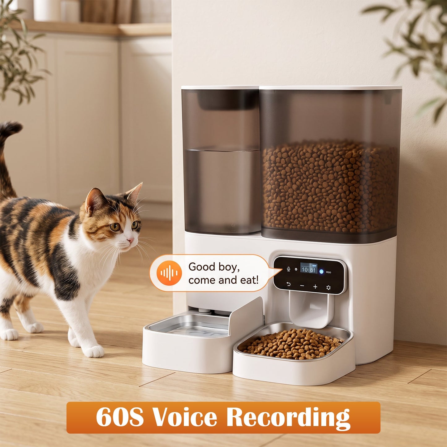Advwin 2-in-1 Automatic Cat Feeder & Water Dispenser